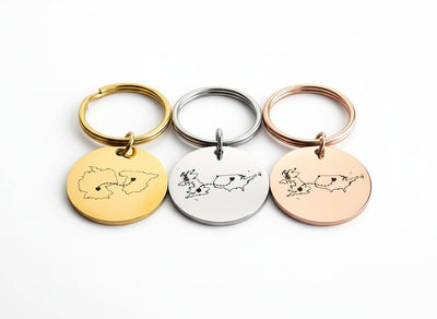 Personalised Country Keychain