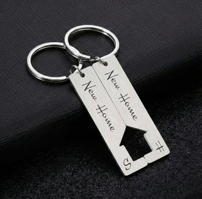 New Home First Home Keychain Set