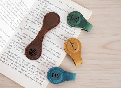 Personalised Leather Magnetic Bookmark