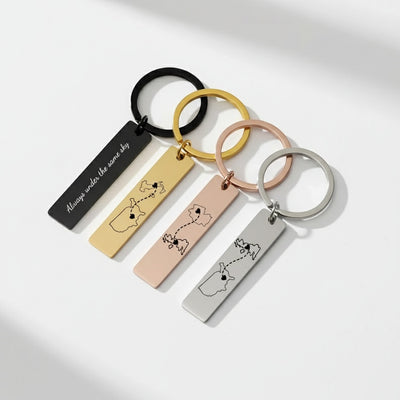 Customised Country Keychain