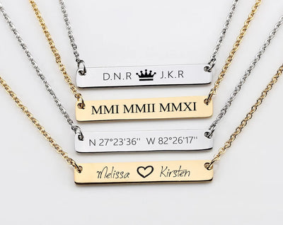 Personalised Bar Necklace