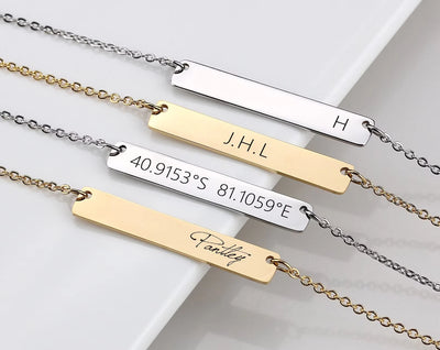 Customised Bar Necklace