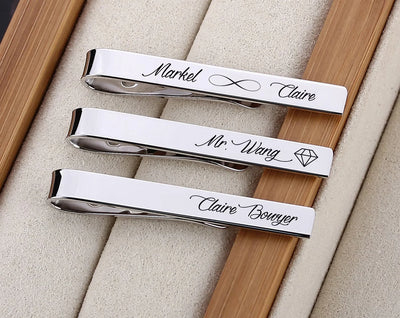 Handwriting Tie Clip Engraved