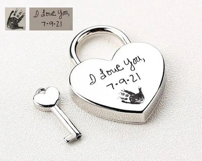 Customised Heart Love Lock with Key
