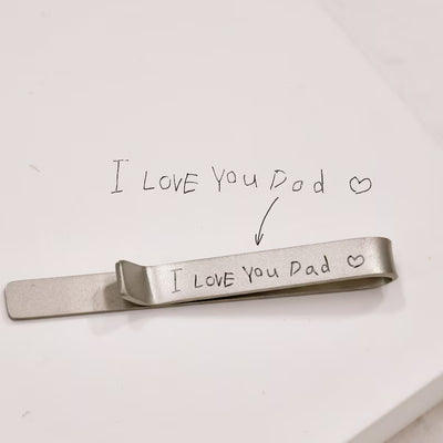 Custom Signature Handwriting Tie Bar