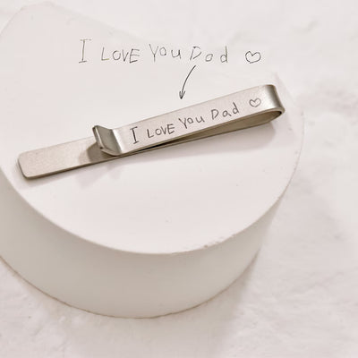 Custom Signature Handwriting Tie Bar