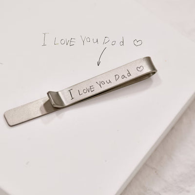Custom Signature Handwriting Tie Bar