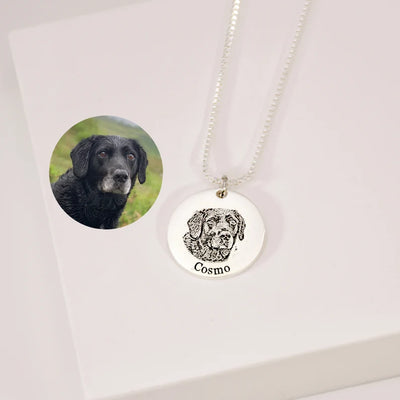 Pet Memorial Engraved Necklace