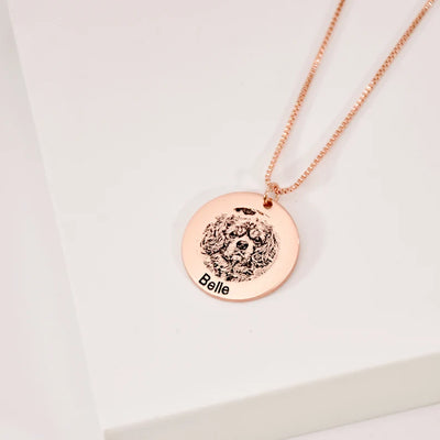 Pet Memorial Engraved Necklace