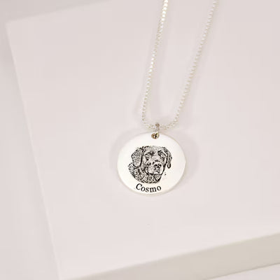 Pet Memorial Engraved Necklace