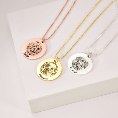 Pet Memorial Engraved Necklace