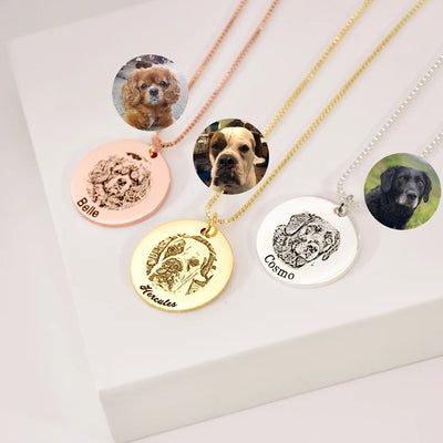 Pet Memorial Engraved Necklace