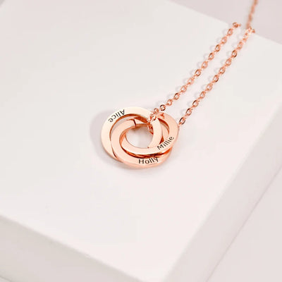 Personalised Russian Ring Necklace