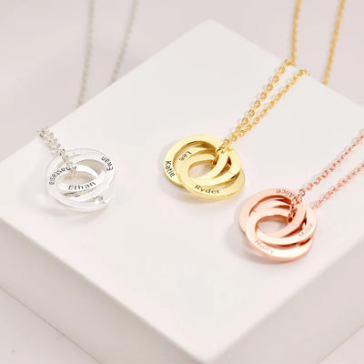 Personalised Russian Ring Necklace