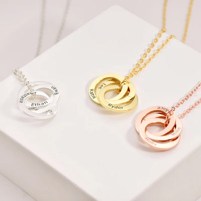 Personalised Russian Ring Necklace