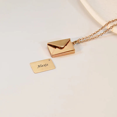 Envelope Necklace with Secret Message