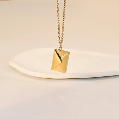 Envelope Necklace with Secret Message