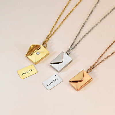 Envelope Necklace with Secret Message