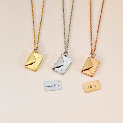 Envelope Necklace with Secret Message