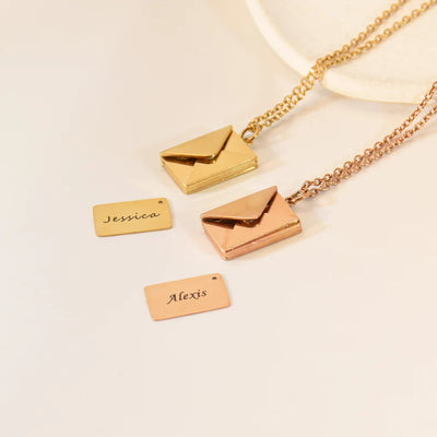 Envelope Necklace with Secret Message