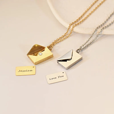 Envelope Necklace with Secret Message