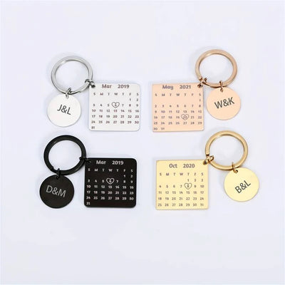 Personalised Calendar keychain
