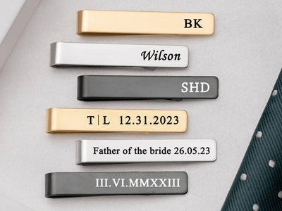 Customised Tie Clip Engraved