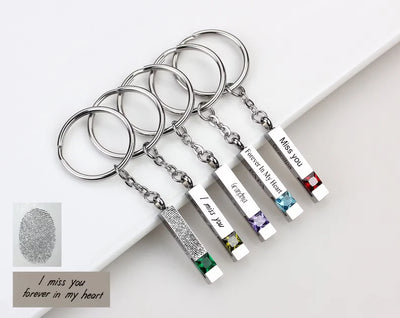 Personalised Birthstone Keychain Bar