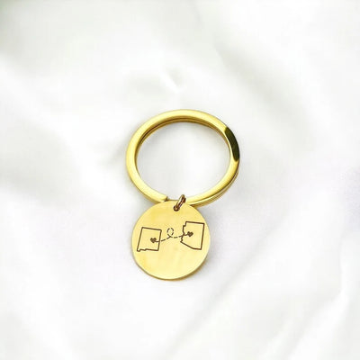 Personalised Country Keychain