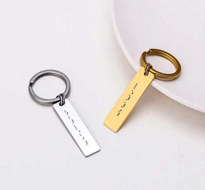 Personalised Morse Code Keychain