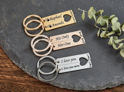 Personalised Couples 2pcs Keychain