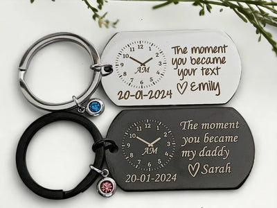 The Moment You Became Customised Birthstone Keychain