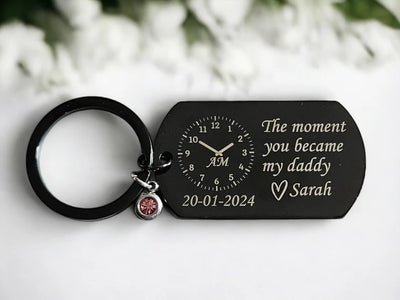 The Moment You Became Customised Birthstone Keychain