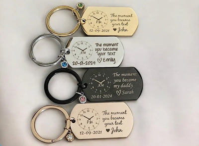 The Moment You Became Customised Birthstone Keychain