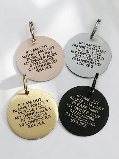 Personalised Pet Tag Stainless Steel Engraved