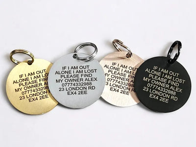 Personalised Pet Tag Stainless Steel Engraved