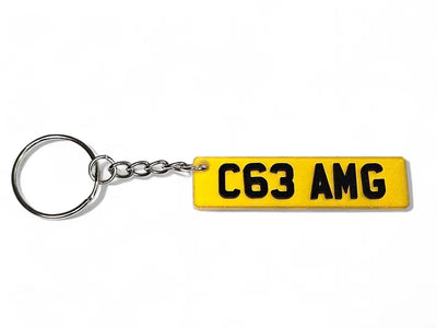 Personalised 4D Number Plate Keychain