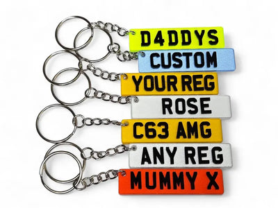Personalised 4D Number Plate Keychain