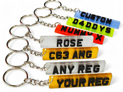 Personalised 4D Number Plate Keychain
