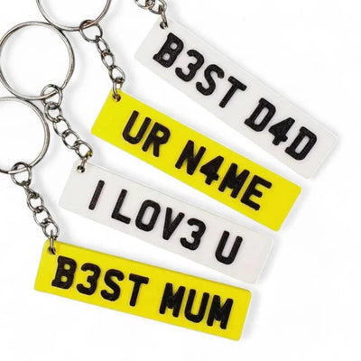Personalised 4D Number Plate Keychain