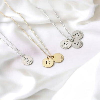 Customised Necklace Initial Date Necklace