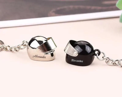 Customised Name Motorcycle Helmet Keychain