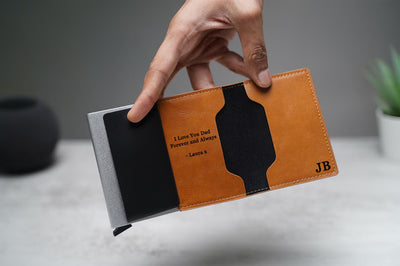 Personalised Leather Pop Up Wallet