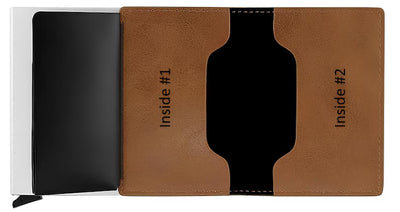 Image Engraved Custom Leather Pop Up Wallet