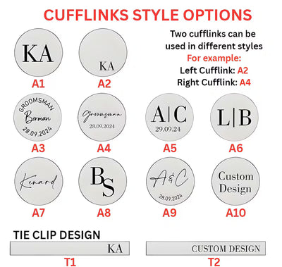 Customised Wedding Cufflinks