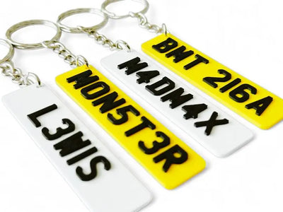 Personalised 4D Number Plate Keychain