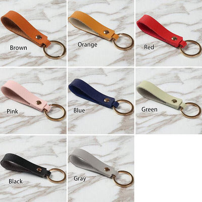 Personalised Birth Flower keyring, Leather Keychain