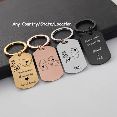 Customised Country Keychain