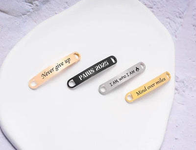 Custom Shoe Tags – Personalised Engraved Metal Lace Tags