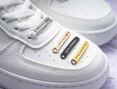 Custom Shoe Tags – Personalised Engraved Metal Lace Tags